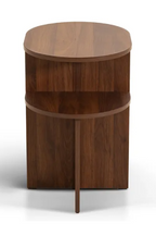 2-Layer Oval Bedside Table | NV Gallery Kyoto