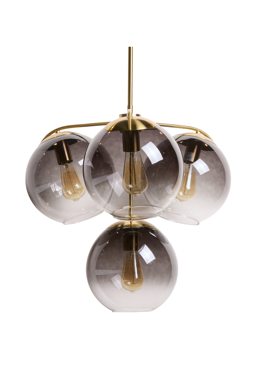 4 Gray Glass Shades Chandelier | Splendido Kamara