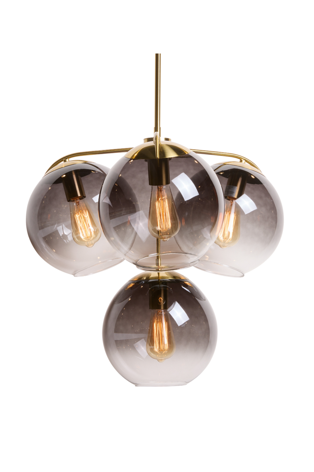 4 Gray Glass Shades Chandelier | Splendido Kamara