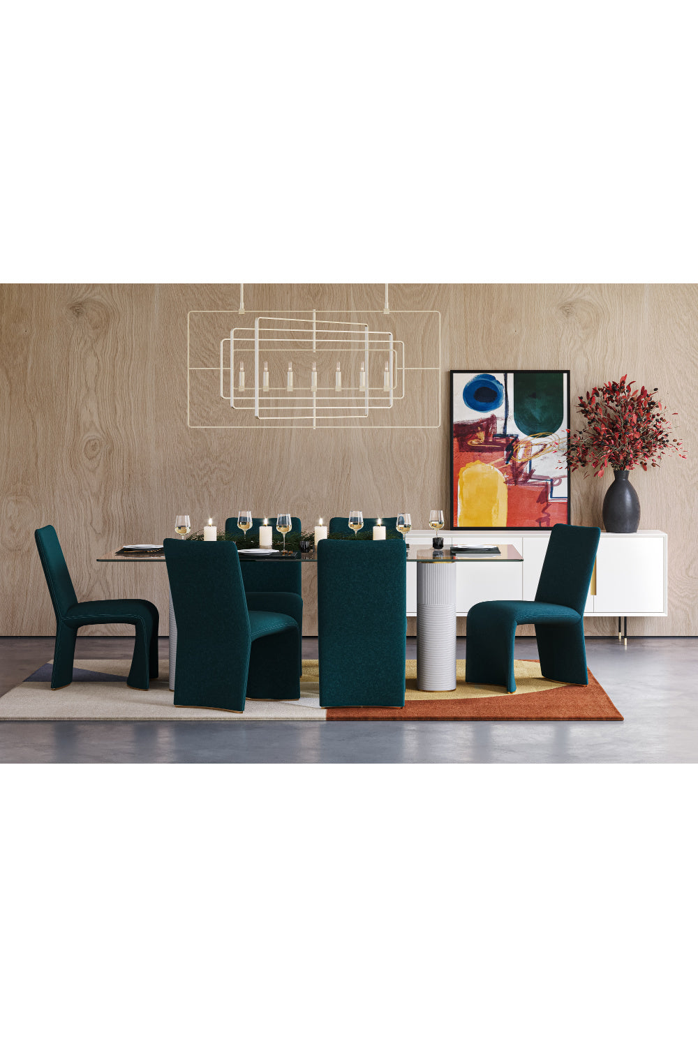 4-Door Cream Modern Sideboard | Splendido Danbury