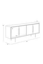 4-Door Cream Modern Sideboard | Splendido Danbury