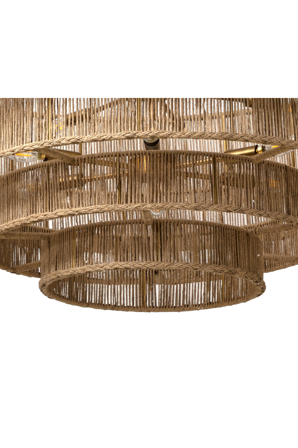 4-Tier Rustic Jute Chandelier | Splendido Lumina