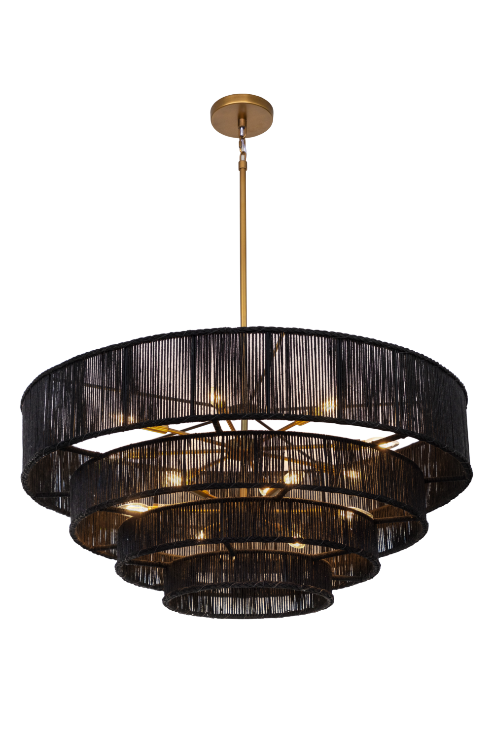 4-Tier Rustic Jute Chandelier | Splendido Lumina
