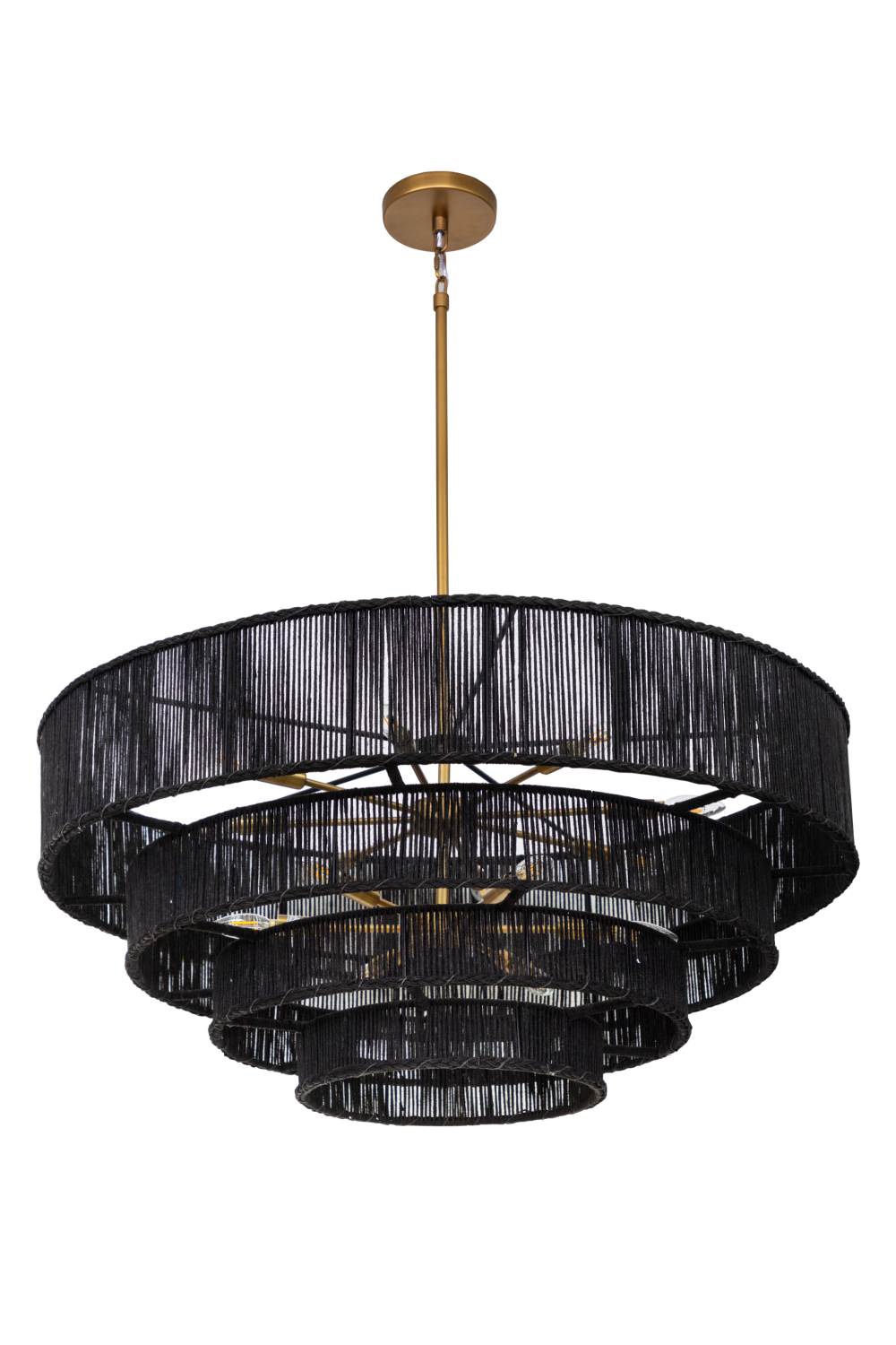 4-Tier Rustic Jute Chandelier | Splendido Lumina