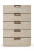 5-Drawer Travertine Chest | OROA Modern Lago