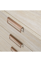 5-Drawer Travertine Chest | OROA Modern Lago