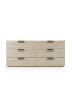 6-Drawer Travertine Dresser | OROA Modern Lago