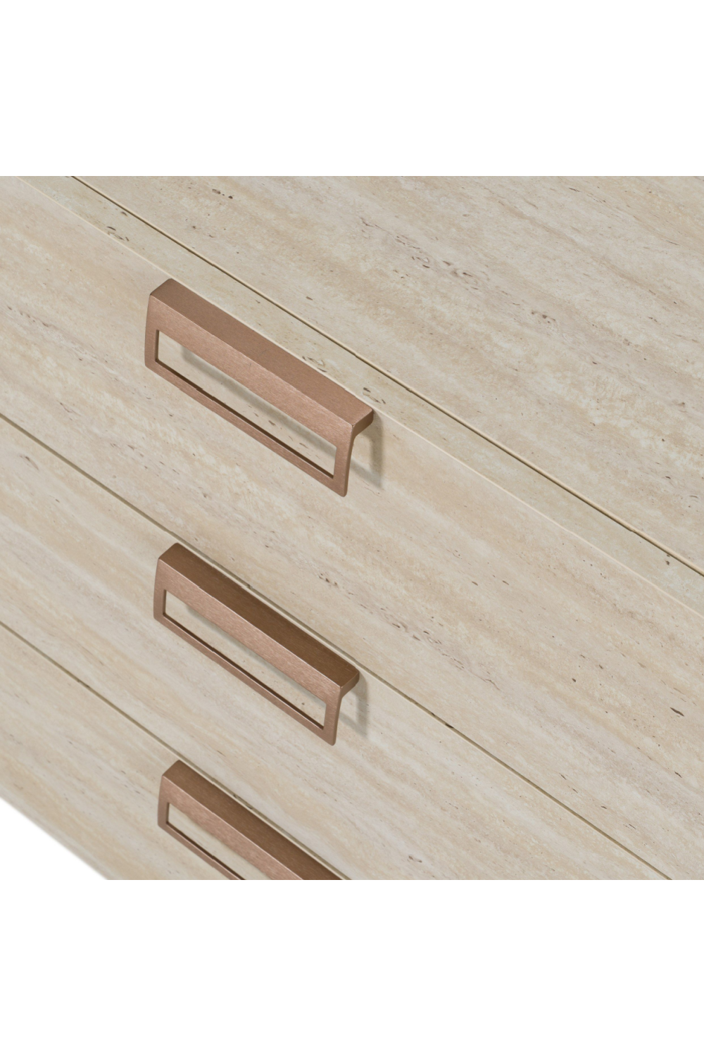 6-Drawer Travertine Dresser | OROA Modern Lago