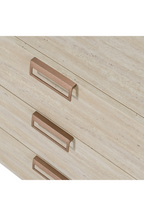 6-Drawer Travertine Dresser | OROA Modern Lago