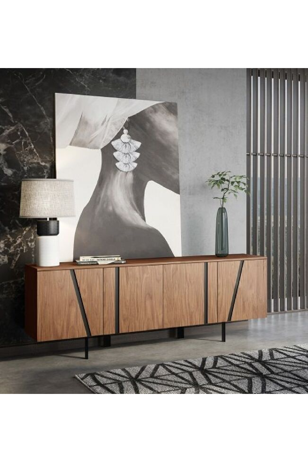 4-Door Wooden Sideboard | OROA Modern Mario