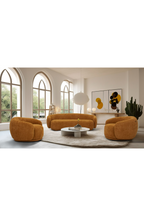 3-Seater Orange Sofa | OROA Modern Andrew