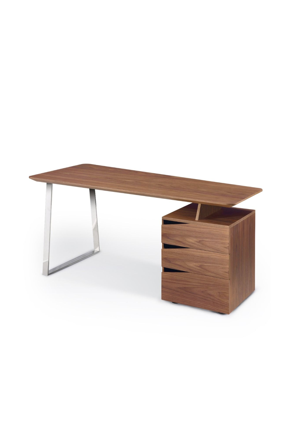 3-Drawer Walnut Desk | OROA Modern Walton