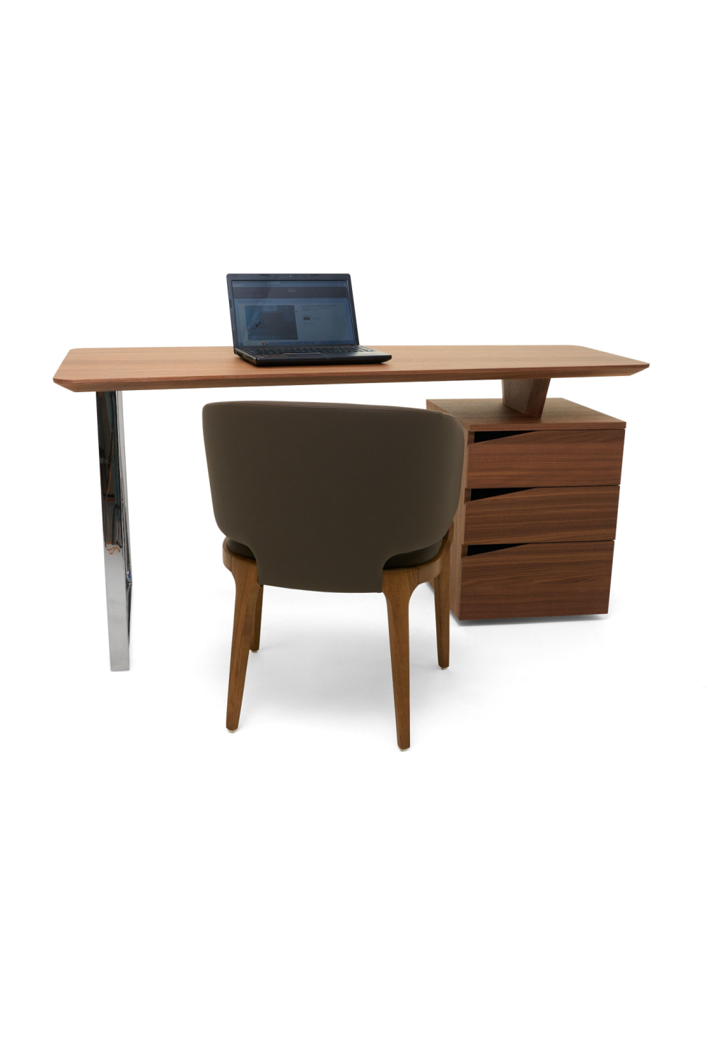 3-Drawer Walnut Desk | OROA Modern Walton