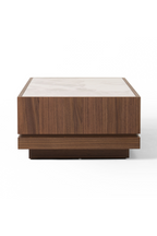 1-Drawer Walnut Coffee Table | OROA Modern Bailey