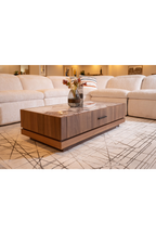 1-Drawer Walnut Coffee Table | OROA Modern Bailey