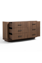 6-Drawer Walnut Dresser | OROA Modern Bailey