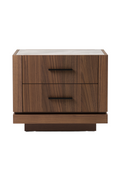 2-Drawer Walnut Nightstand | OROA Modern Bailey