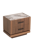 2-Drawer Walnut Nightstand | OROA Modern Bailey