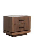 2-Drawer Walnut Nightstand | OROA Modern Bailey