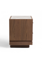 2-Drawer Walnut Nightstand | OROA Modern Bailey