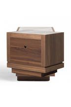 2-Drawer Walnut Nightstand | OROA Modern Bailey