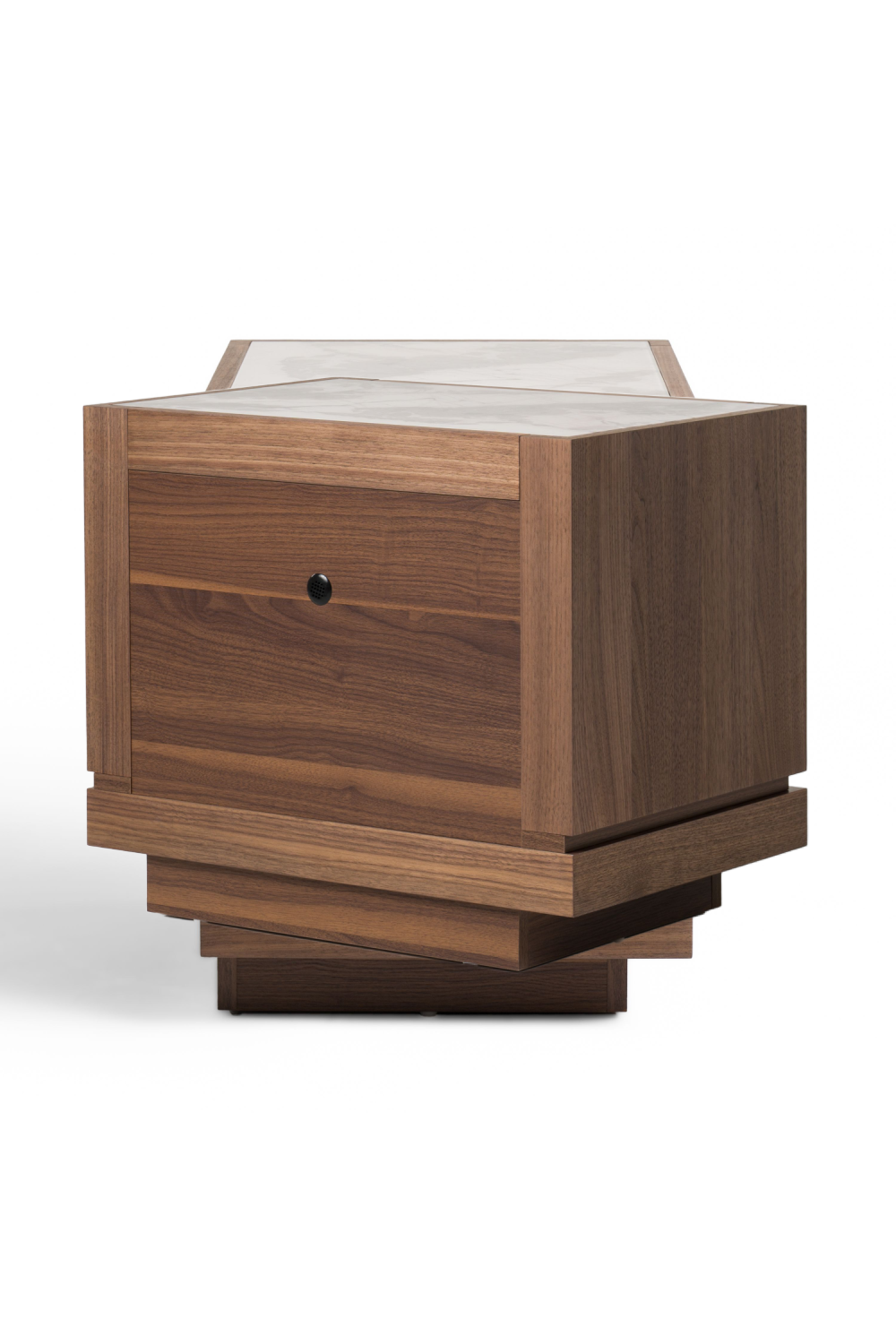 2-Drawer Walnut Nightstand | OROA Modern Bailey