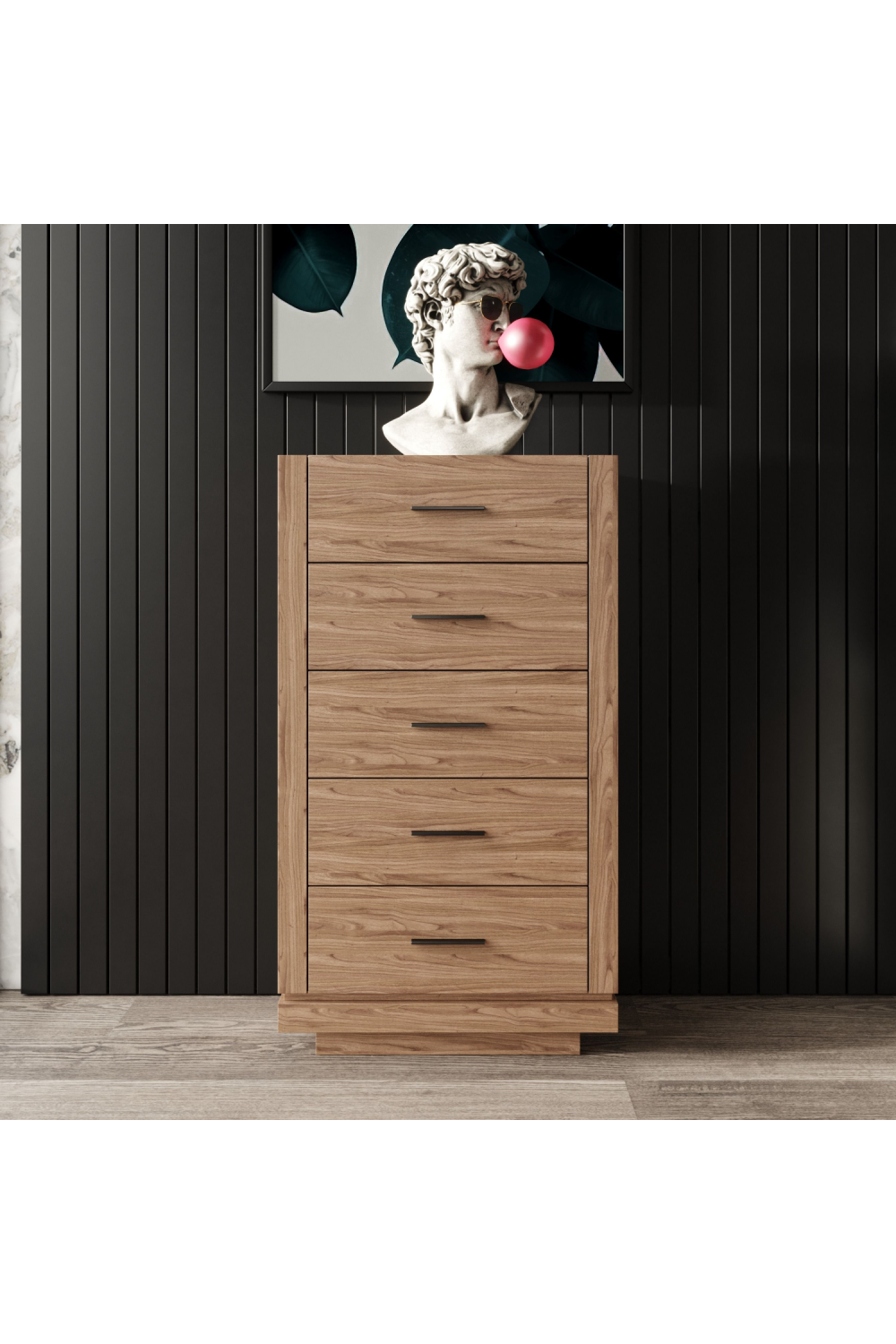 5-Drawer Walnut Chest | OROA Modern Bailey