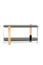 2-Layer Ebony Console Table | OROA Modern Leroy