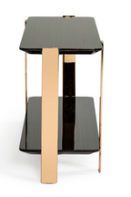 2-Layer Ebony Console Table | OROA Modern Leroy