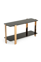 2-Layer Ebony Console Table | OROA Modern Leroy