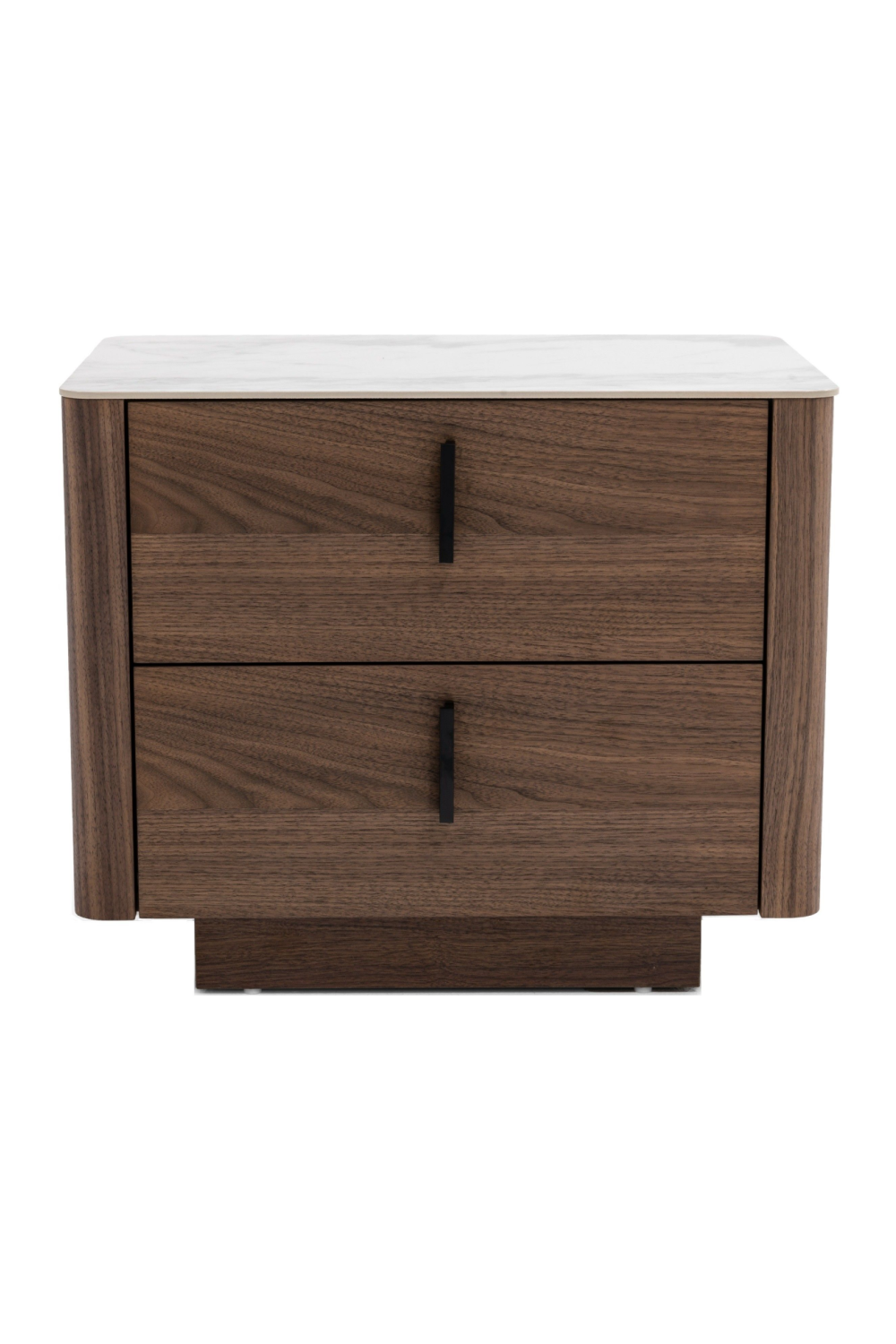 2-Drawer Walnut Nightstand | OROA Modern Chelton