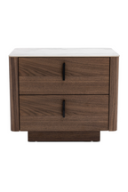 2-Drawer Walnut Nightstand | OROA Modern Chelton