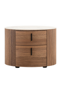 2-Drawer Walnut Nightstand | OROA Modern Chelton