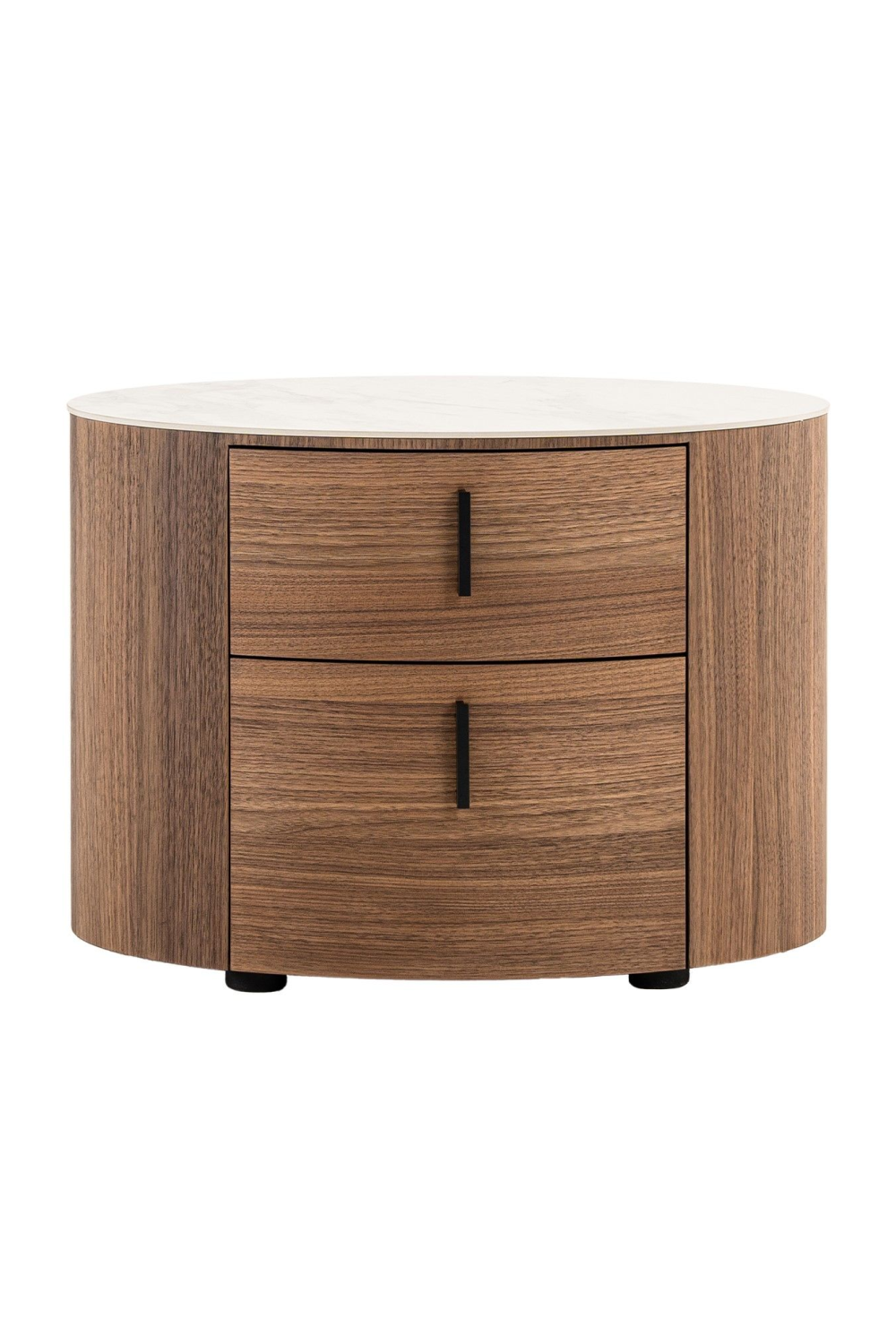2-Drawer Walnut Nightstand | OROA Modern Chelton
