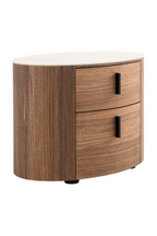 2-Drawer Walnut Nightstand | OROA Modern Chelton