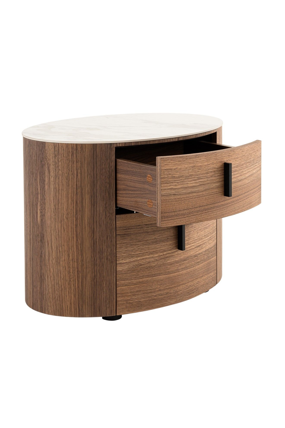 2-Drawer Walnut Nightstand | OROA Modern Chelton