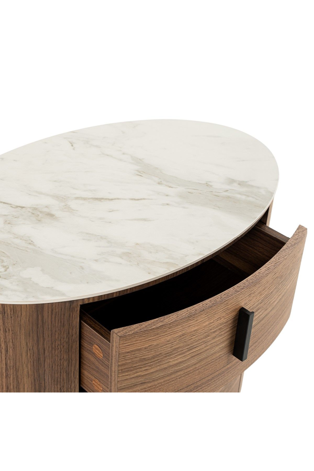 2-Drawer Walnut Nightstand | OROA Modern Chelton