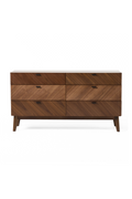6-Drawer Walnut Veneer Dresser | OROA Modern Kamela