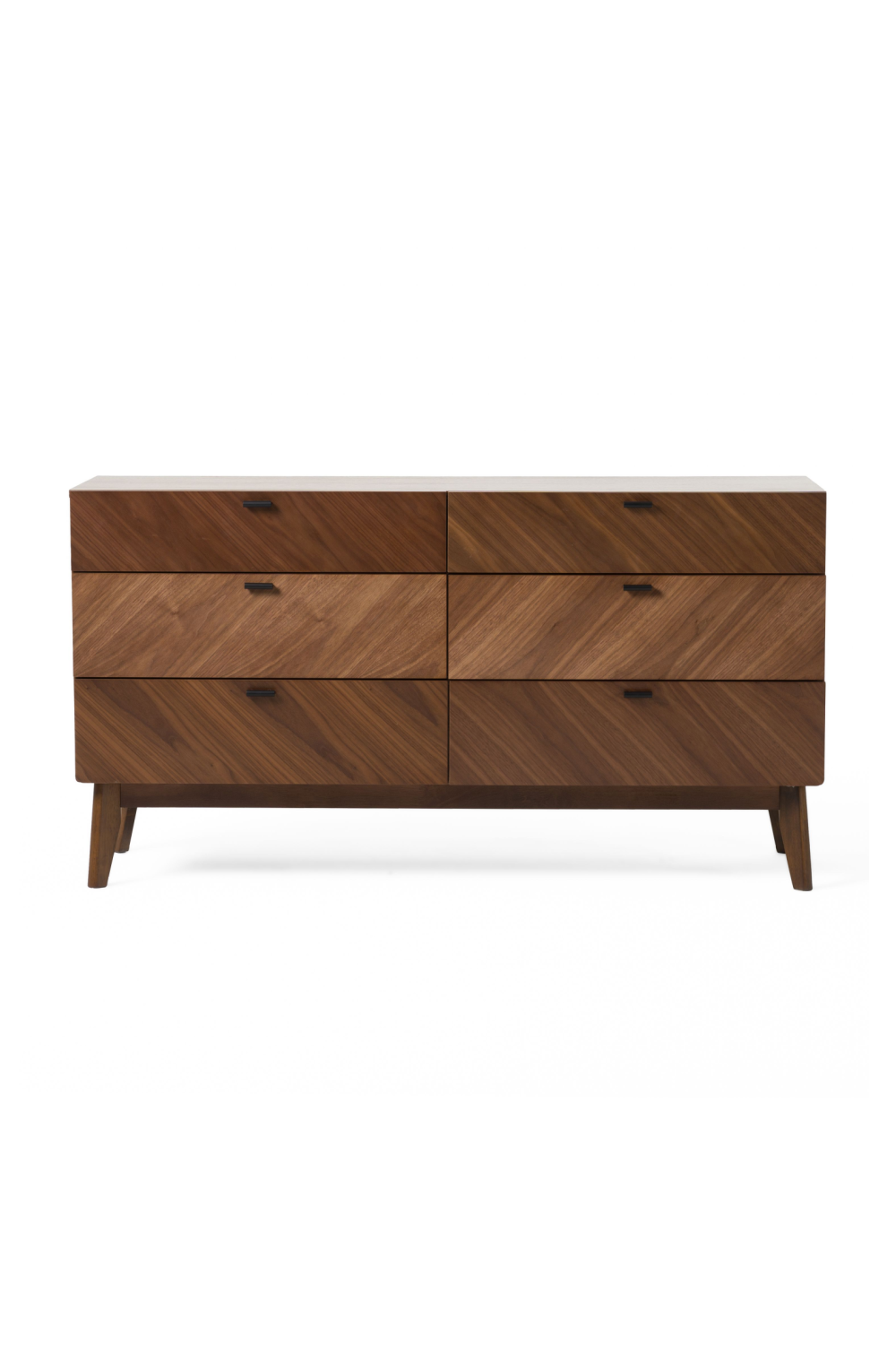 6-Drawer Walnut Veneer Dresser | OROA Modern Kamela