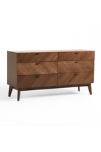 6-Drawer Walnut Veneer Dresser | OROA Modern Kamela
