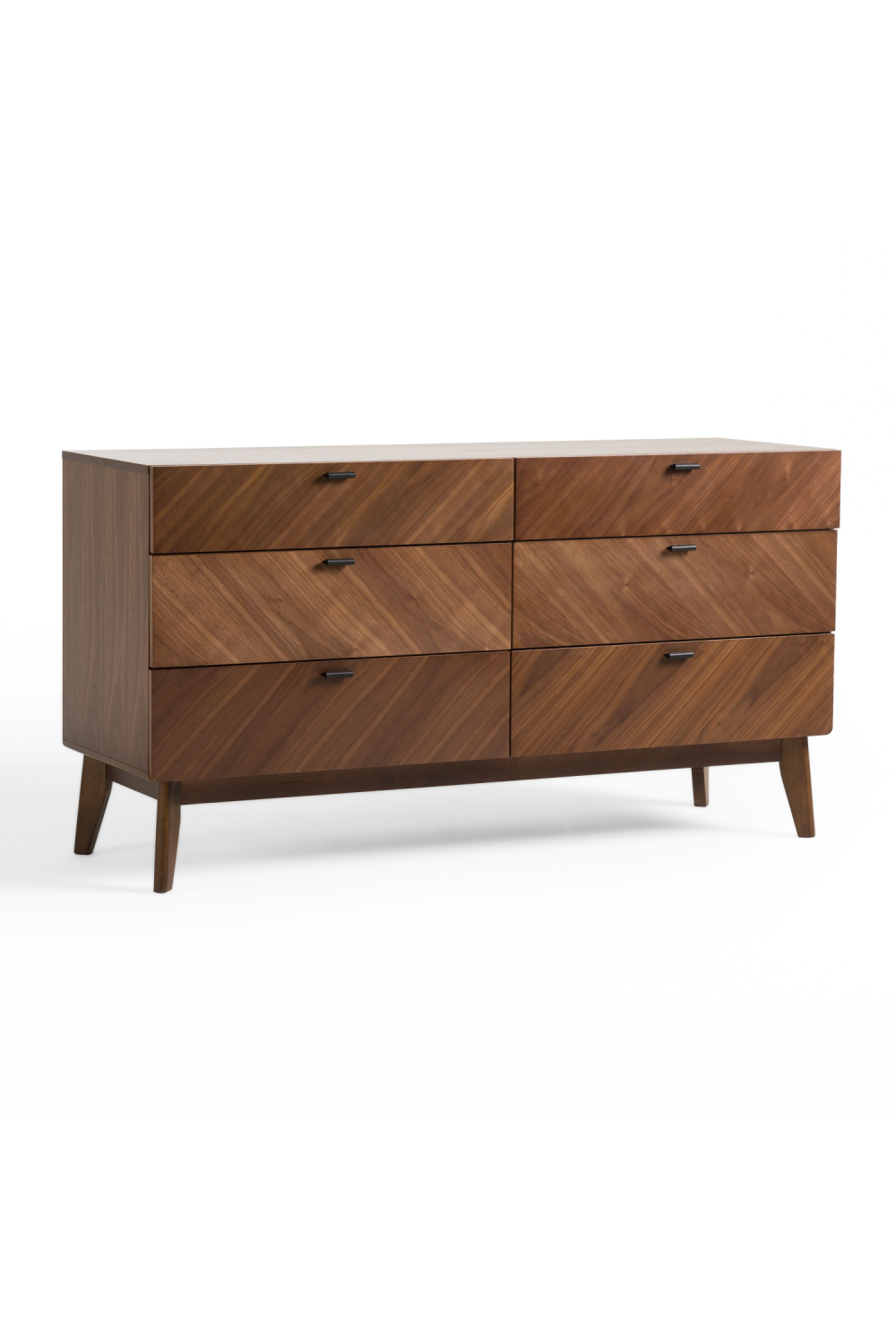 6-Drawer Walnut Veneer Dresser | OROA Modern Kamela