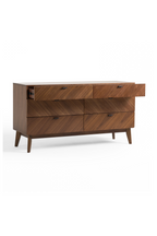 6-Drawer Walnut Veneer Dresser | OROA Modern Kamela