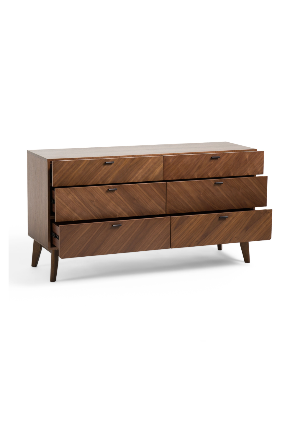 6-Drawer Walnut Veneer Dresser | OROA Modern Kamela