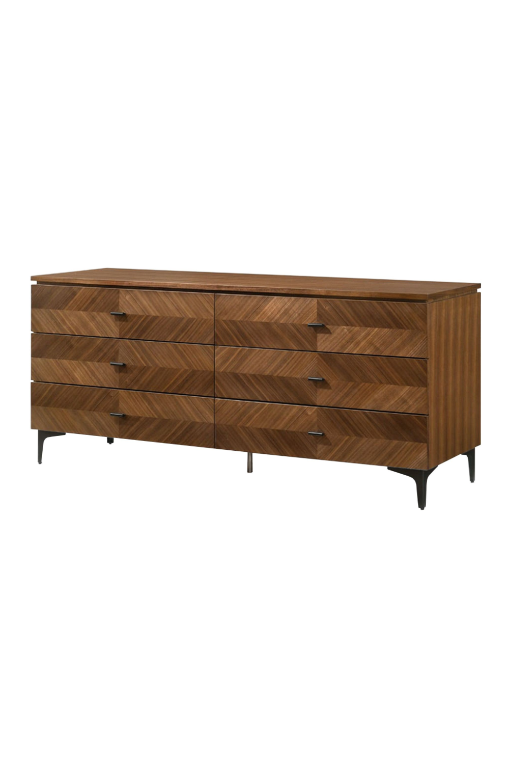 6-Drawer Walnut Dresser | OROA Modern Paula