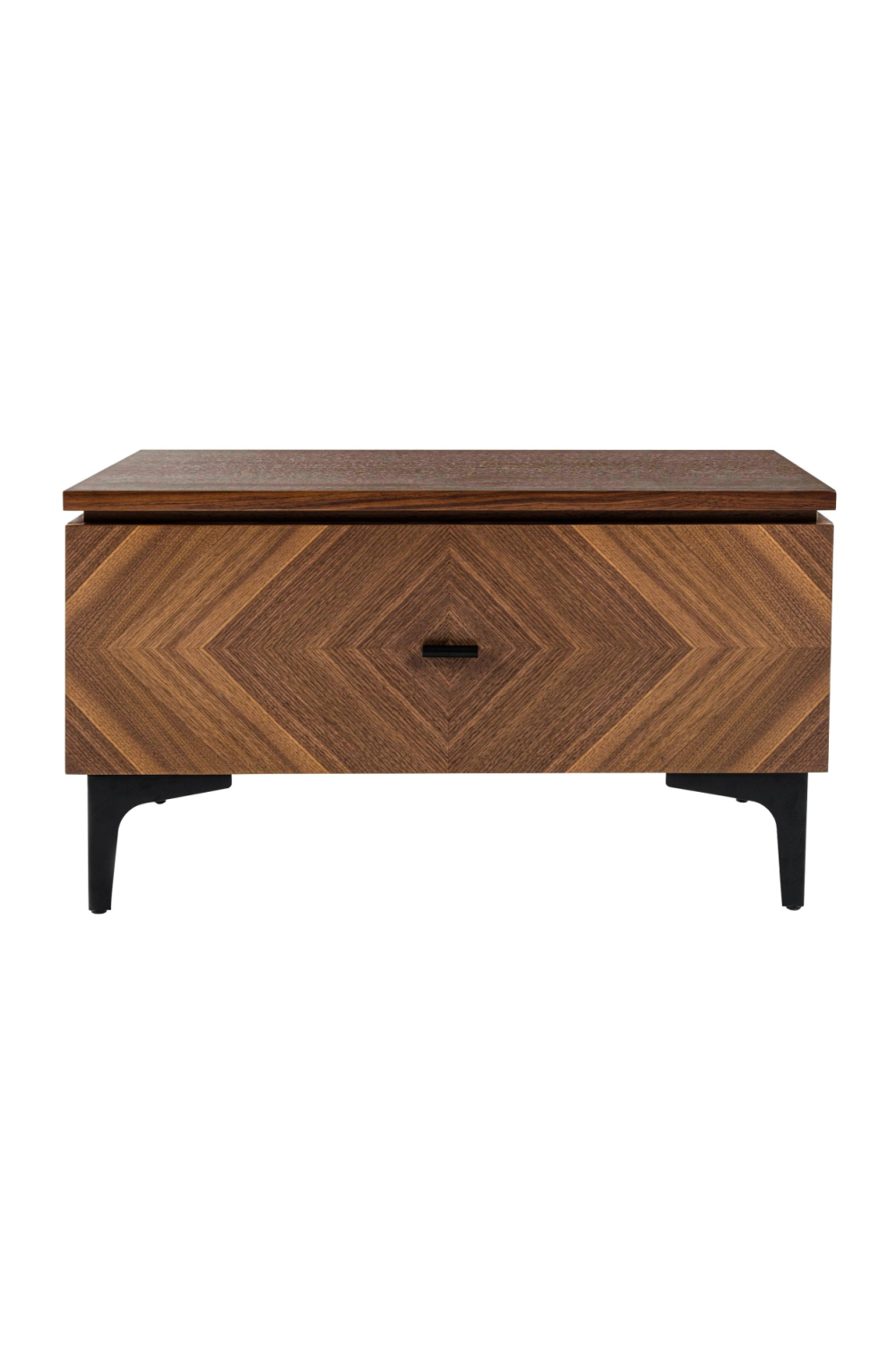 1-Drawer Walnut Veneer Nightstand | OROA Modern Paula