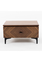 1-Drawer Walnut Veneer Nightstand | OROA Modern Paula