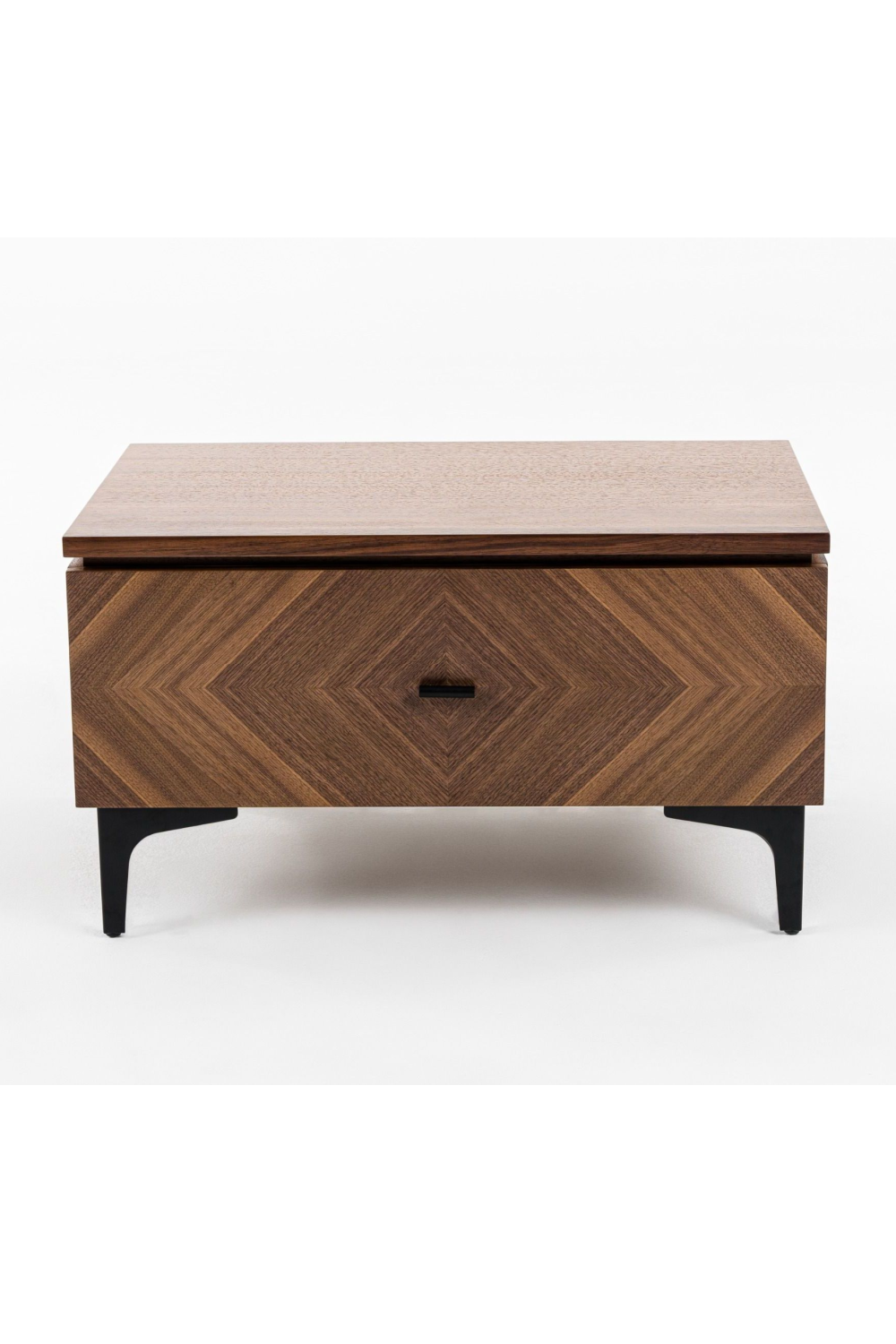1-Drawer Walnut Veneer Nightstand | OROA Modern Paula