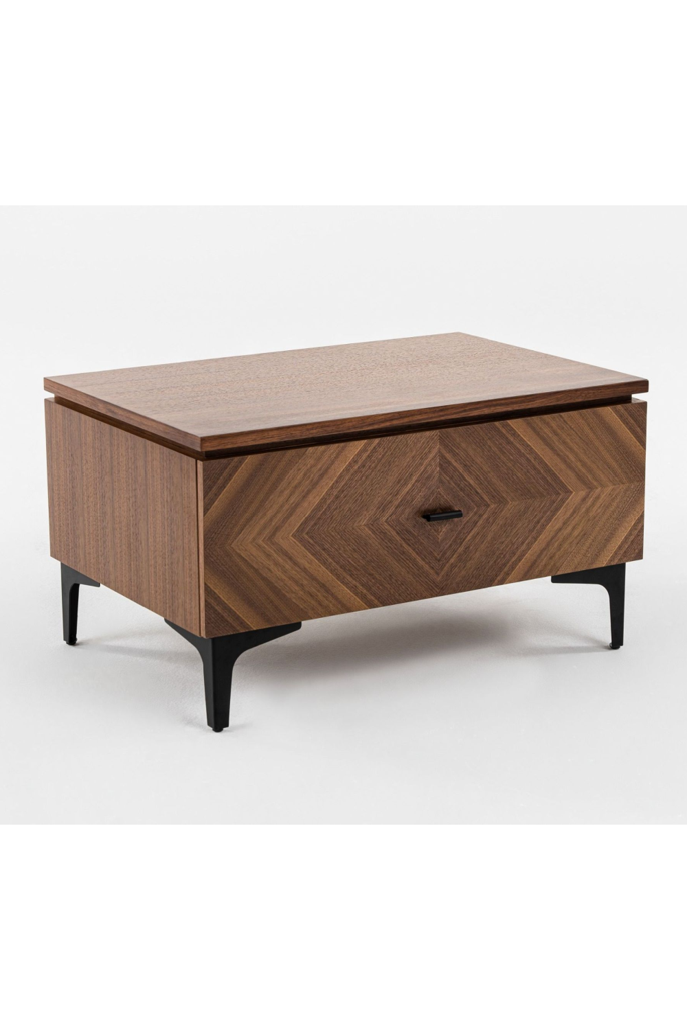1-Drawer Walnut Veneer Nightstand | OROA Modern Paula
