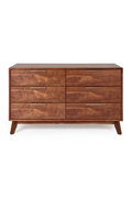6-Drawer Walnut Dresser | OROA Modern Soria