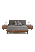 2-Drawer Walnut Nightstand | OROA Modern Soria